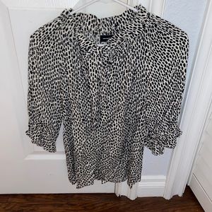 White and black shirt